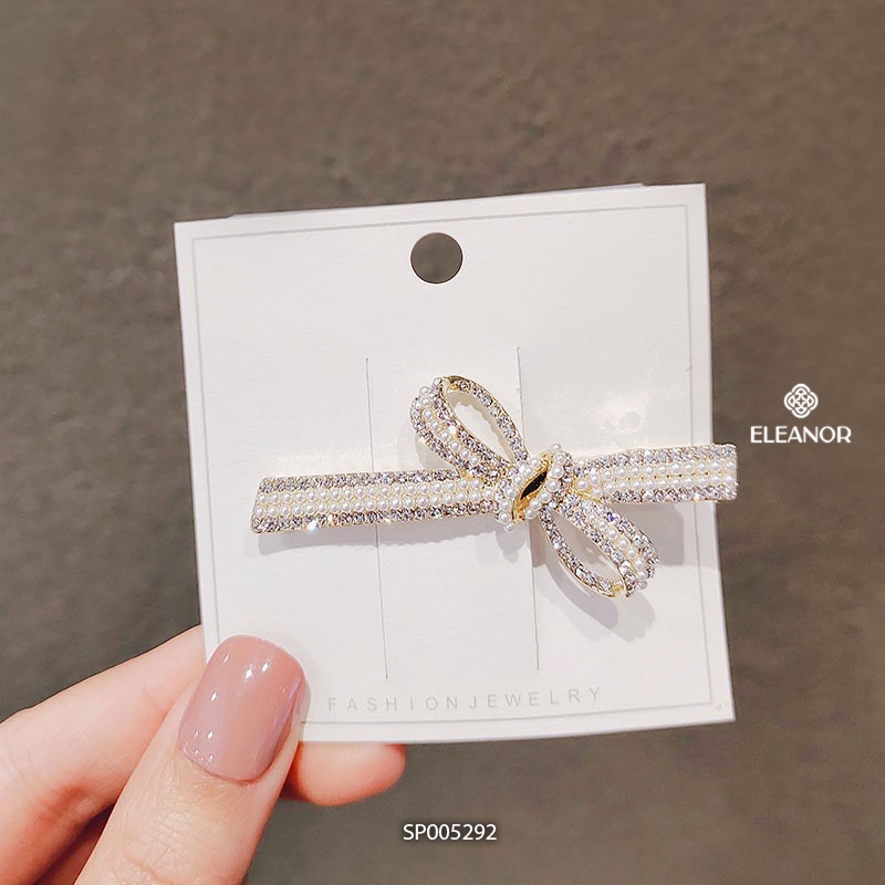 Kẹp tóc nữ Eleanor Accessories đính đá ngọc trai nhân tạo phụ kiện tóc phong cách Hàn Quốc 5292