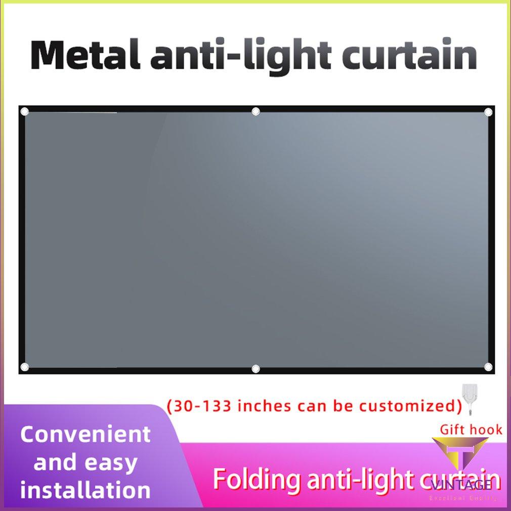 Màn hình chiếu 110 inch gấp chống ánh sáng bằng kim loại