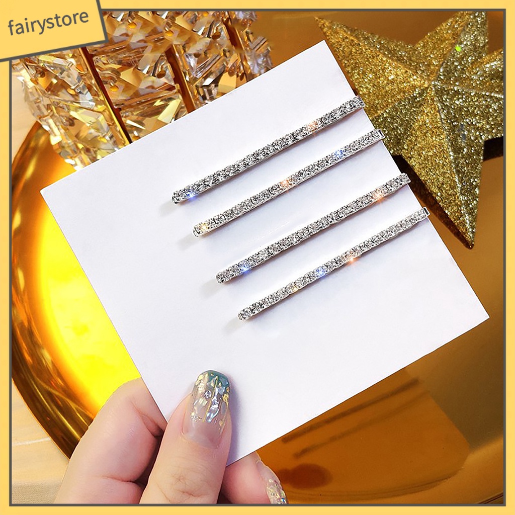 Set 2 / 4 Kẹp Tóc Đính Đá Lấp Lánh Trang Trí Tóc Thanh Lịch Dành Cho Nữ [Fairy1]