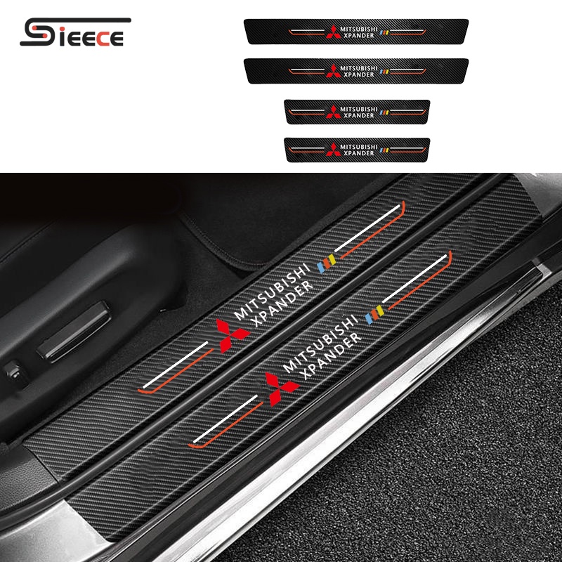 Sieece Cho Mitsubishi Xpander Miếng Dán Tay Nắm Cửa Ô Tô Chống Xước Trầy Xe Hơi Sợi Carbont Miếng Dán Hõm Cửa Ô Tô Dán Xe Trang Trí ô Tô