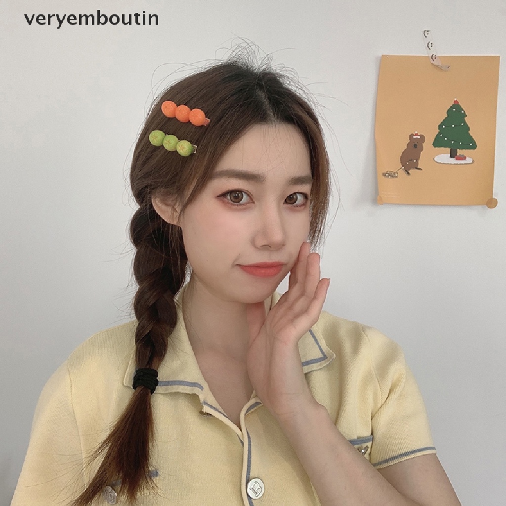 Kẹp Tóc Hình Trái Cam Ngộ Nghĩnh Cho Bé