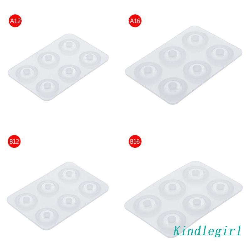 Khuôn Silicone Tạo Hình Hạt Hình Tròn / Hình Thoi Có Lỗ Gọn Nhẹ Trang Trí DIY