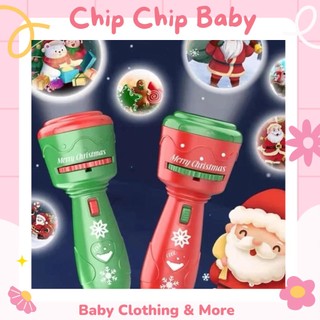 Đèn pin chiếu bóng giáng sinh 24 hình - quà tặng noel cho bé