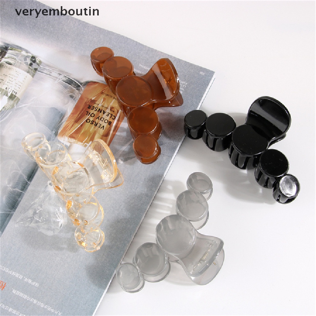 Kẹp Tóc Hình Tròn Trong Suốt Thời Trang Dành Cho Nữ