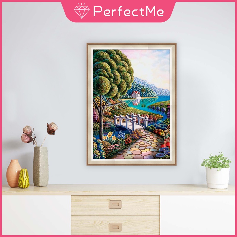 Tranh Đính Đá 5d Tự Làm Hình Phong Cảnh Kích Thước 30x40CM