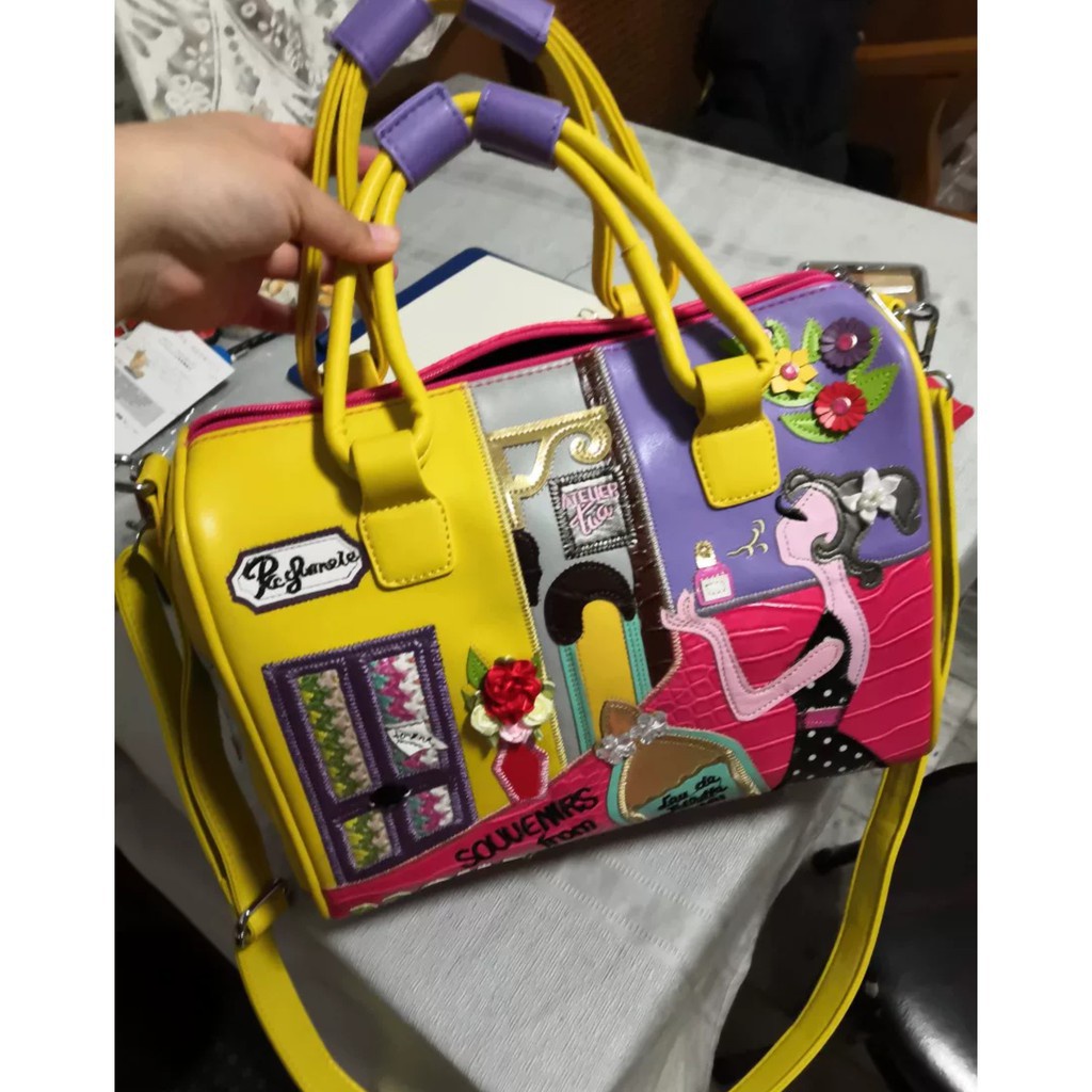 ORDER♥️Túi xách thêu 3D hoạ tiết Boston2 Size 3 màu