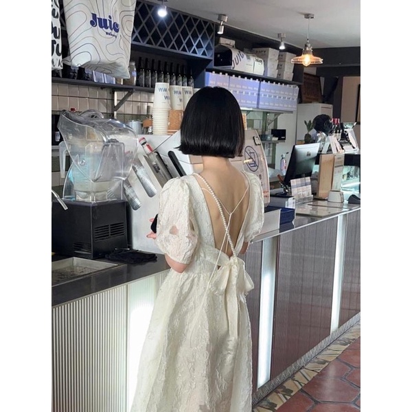 Sammy Dress - Đầm baby doll thắt nơ hở lưng