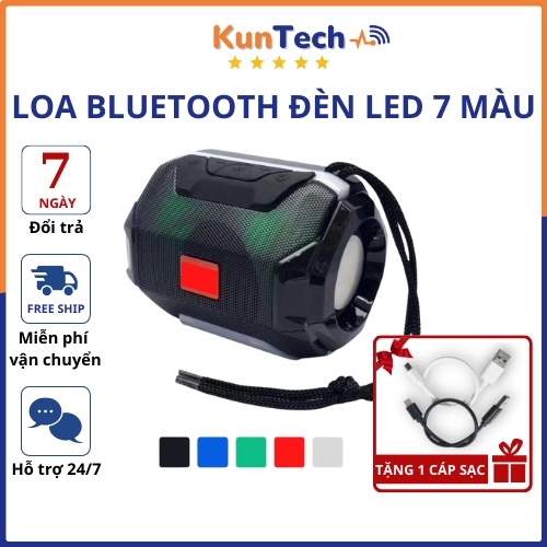 Loa bluetooth mini A005 không dây giá rẻ đèn led theo nhạc bluetooth 5.0 chính hãng - Phụ Kiện KunTech