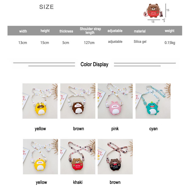 Dây Đeo Túi Xách Bằng Silicon Họa Tiết Hoạt Hình Thời Trang Có Thể Điều Chỉnh