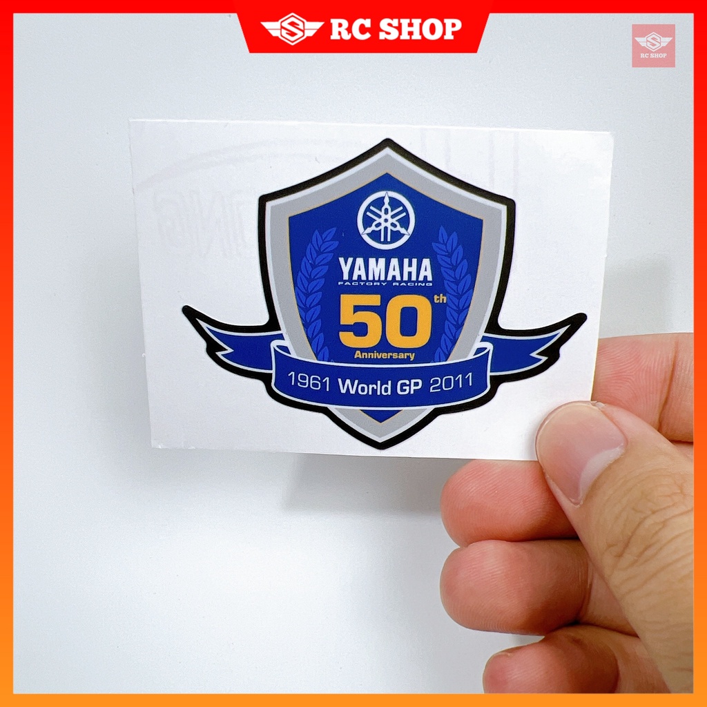 Tem YAMAHA Kỉ Niệm 50 Năm Dán Xe Siêu Ngầu [6cm x 5cm]