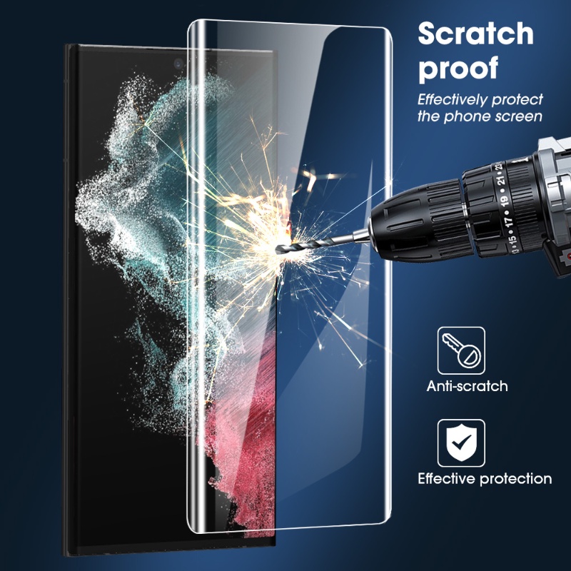 Kính Cường Lực Cong Bảo Vệ Toàn Màn Hình Cho Samsung Galaxy S23 Ultra