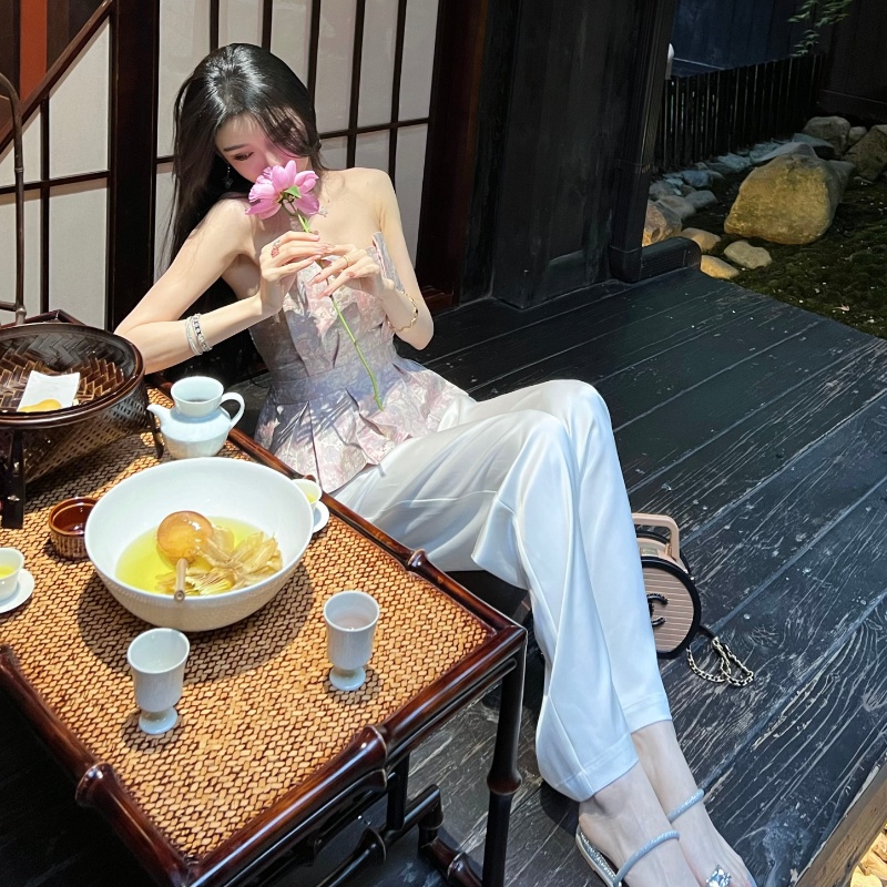 Quần Tây Vải Satin Hai Lớp Phong Cách Mới Mùa Hè Cho Nữ Giới Hạn FBB 2022