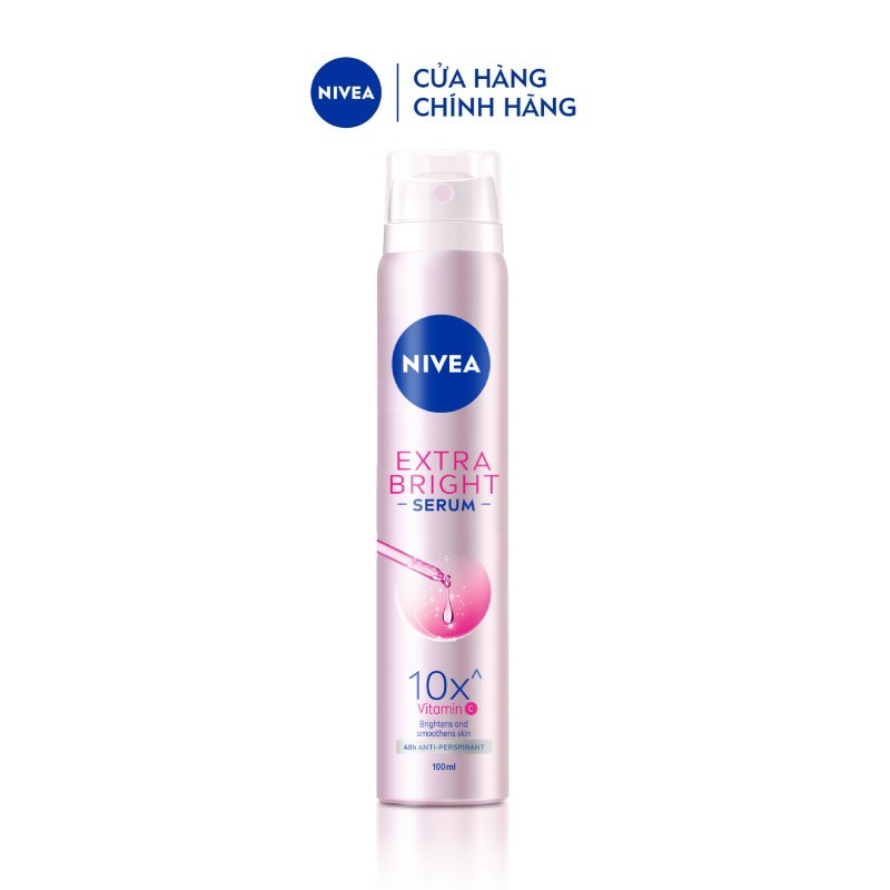 Xịt Ngăn Mùi NIVEA Serum Sáng Mịn 10X Vitamin C (100 ml) - 80020