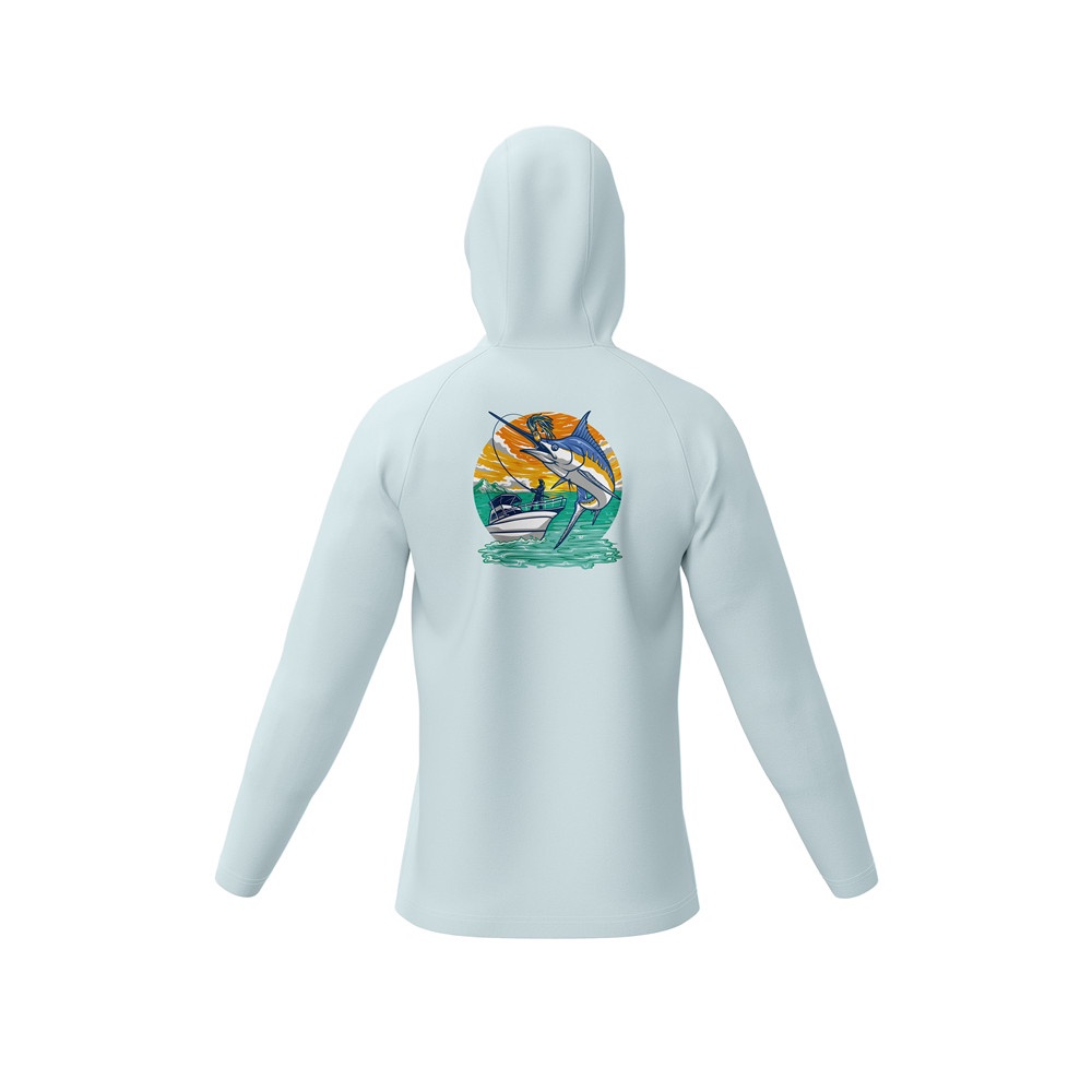 Áo Thun Nam Dài Tay Có Mũ Trùm Đầu Chống Tia Uv Thoáng Khí