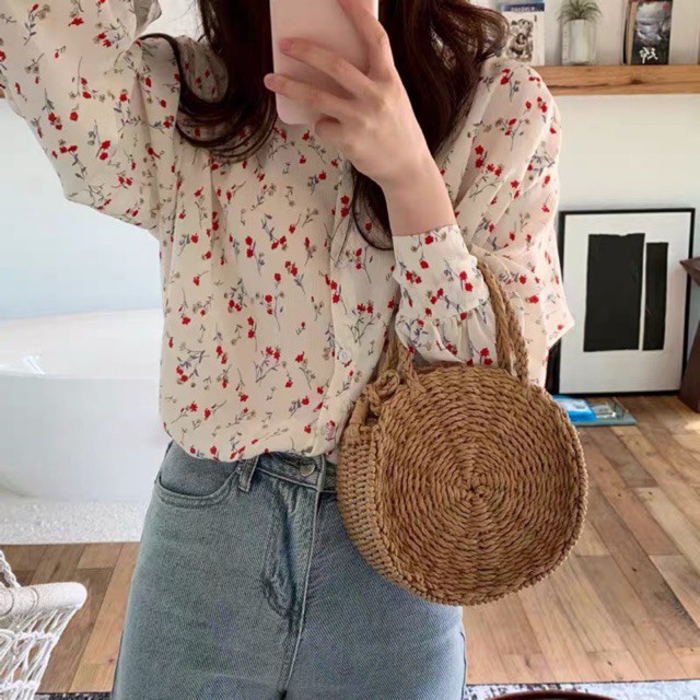 (Order 7-10 ngày) Áo voan hoa nhí (kèm ảnh thật)