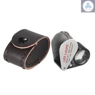 Bộ 30 kính lúp mini cầm tay đa năng có đèn led 21mm phóng đại 6 chữ circ b130