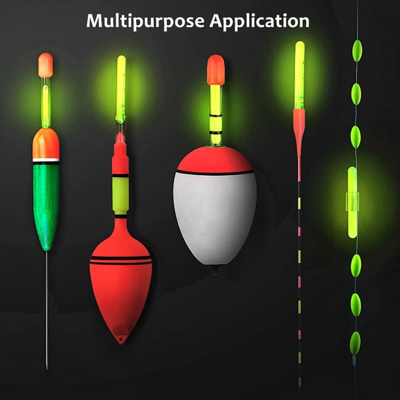 100 CÁI Gậy phát sáng câu cá có thể nhìn thấy rõ hơn Câu cá Gậy ánh sáng xanh Gậy đèn câu cá cho phao , Bobbers , Đầu que , Cực