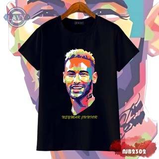 Áo thun nam cổ tròn in hình Neymar Jr, áo phông unisex nam nữ vải cotton co giãn chất lượng cao | NJB2302