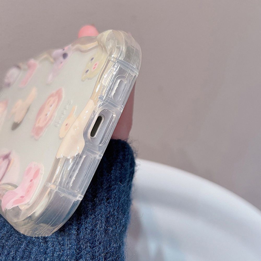 Ốp Điện Thoại TPU Mềm Trong Suốt Họa Tiết Động Vật Hoạt Hình Dễ Thương Chống Sốc / Dấu Vân Tay Cho IPhone 11 12 13 14 Pro Max