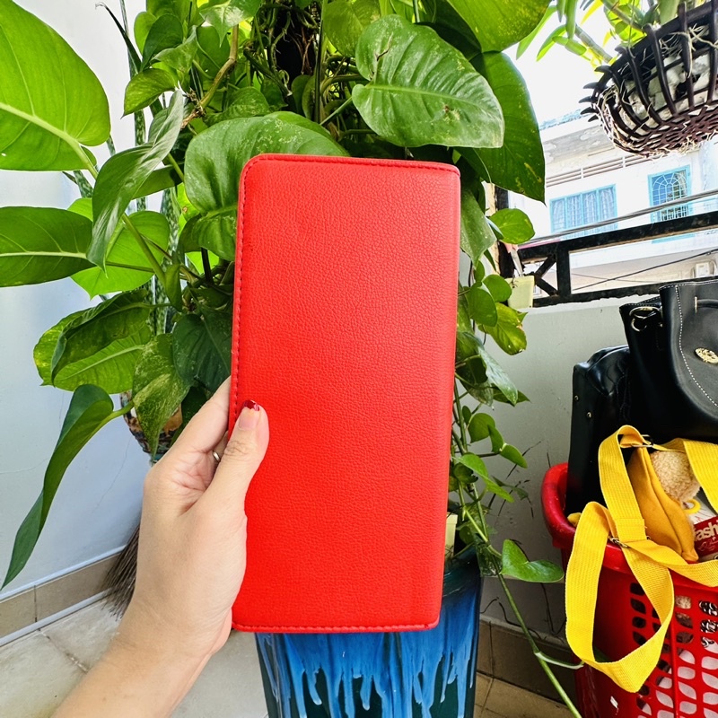 Cluct cầm tay, ví cầm tay nữ màu đỏ sang trọng da đẹp