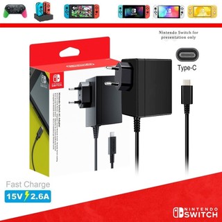 Bộ sạc nhanh loại c 15v - 2.6a cho máy chơi game nintendo switch lite