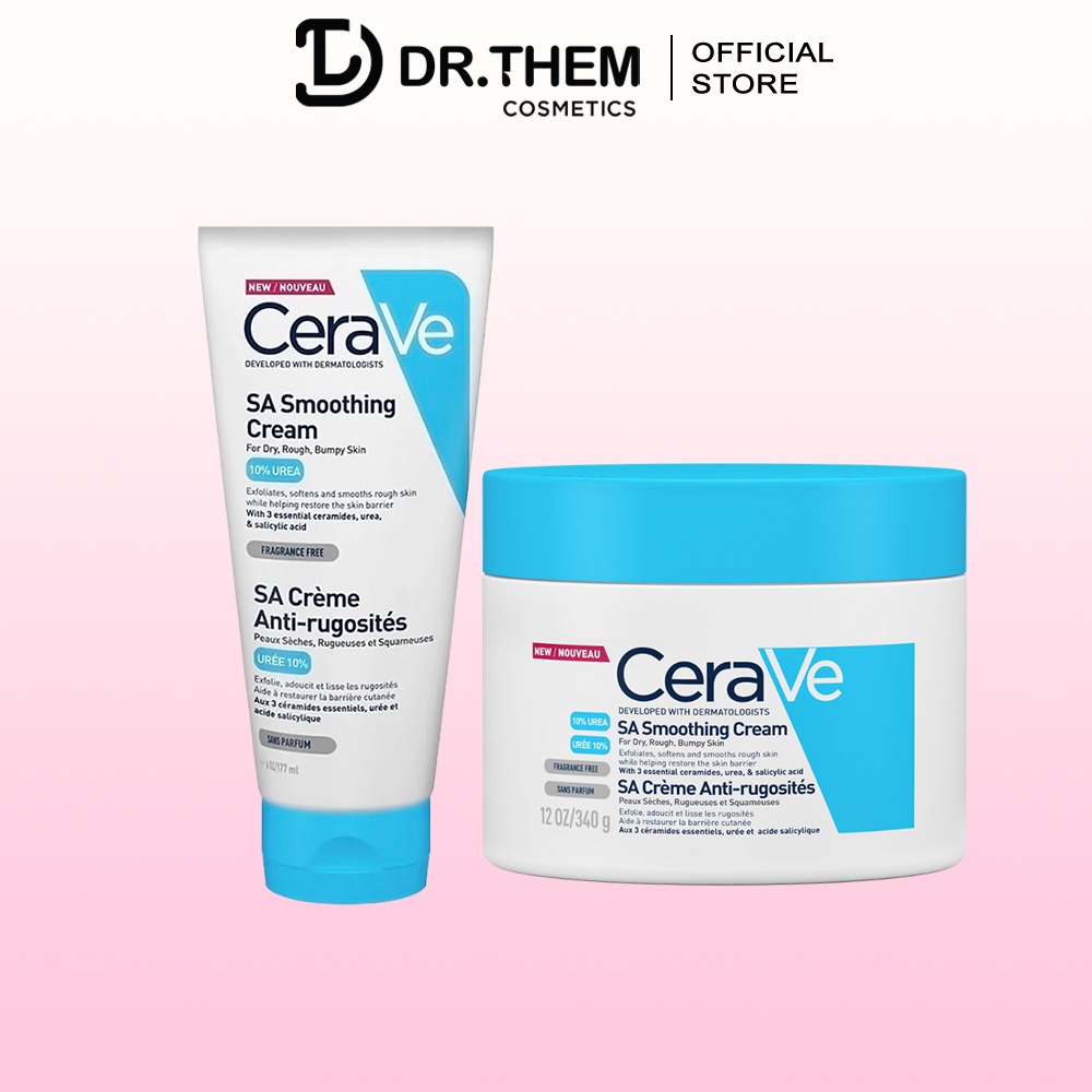 Kem Dưỡng Ẩm CeraVe Urea 10% Cho Da Nhạy Cảm CeraVe Sa Smoothing Cream 177ml – 340g