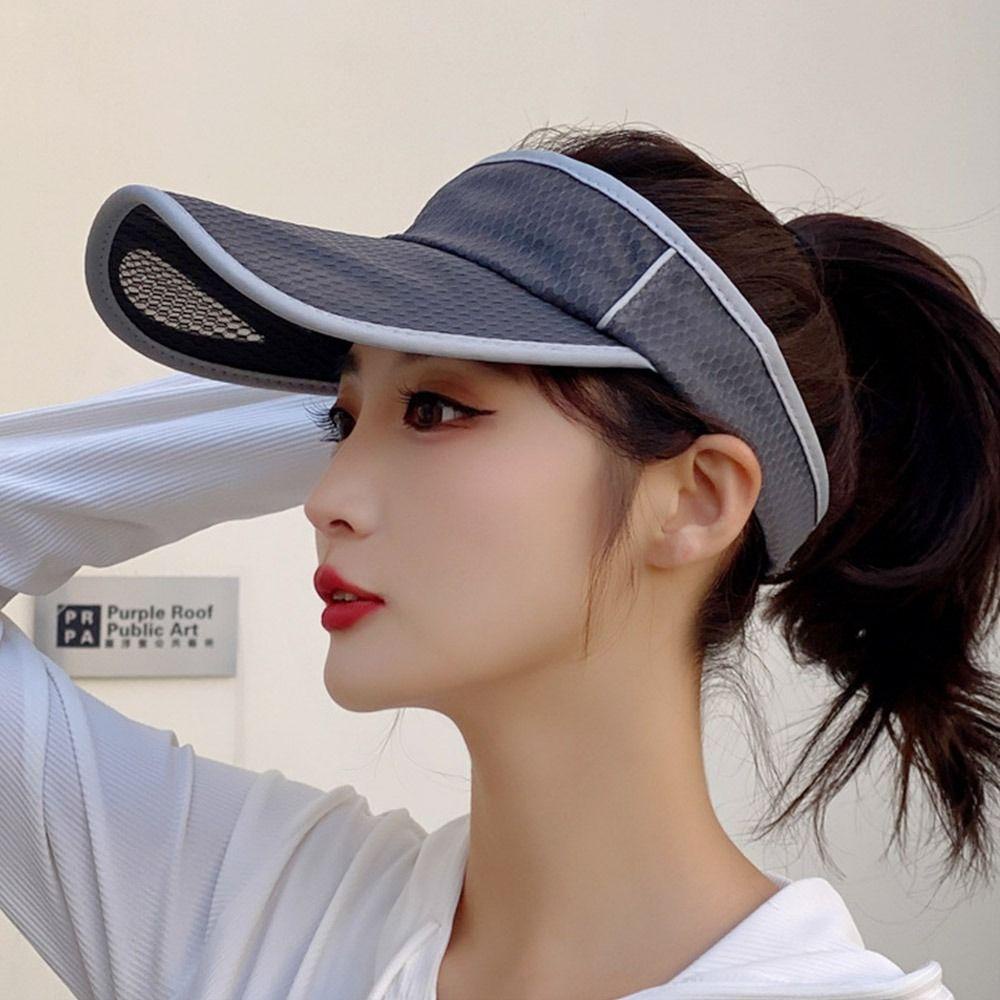 Mũ Lưỡi Trai Hở Chóp Phối Lưới Thoáng Khí Chống Tia Uv