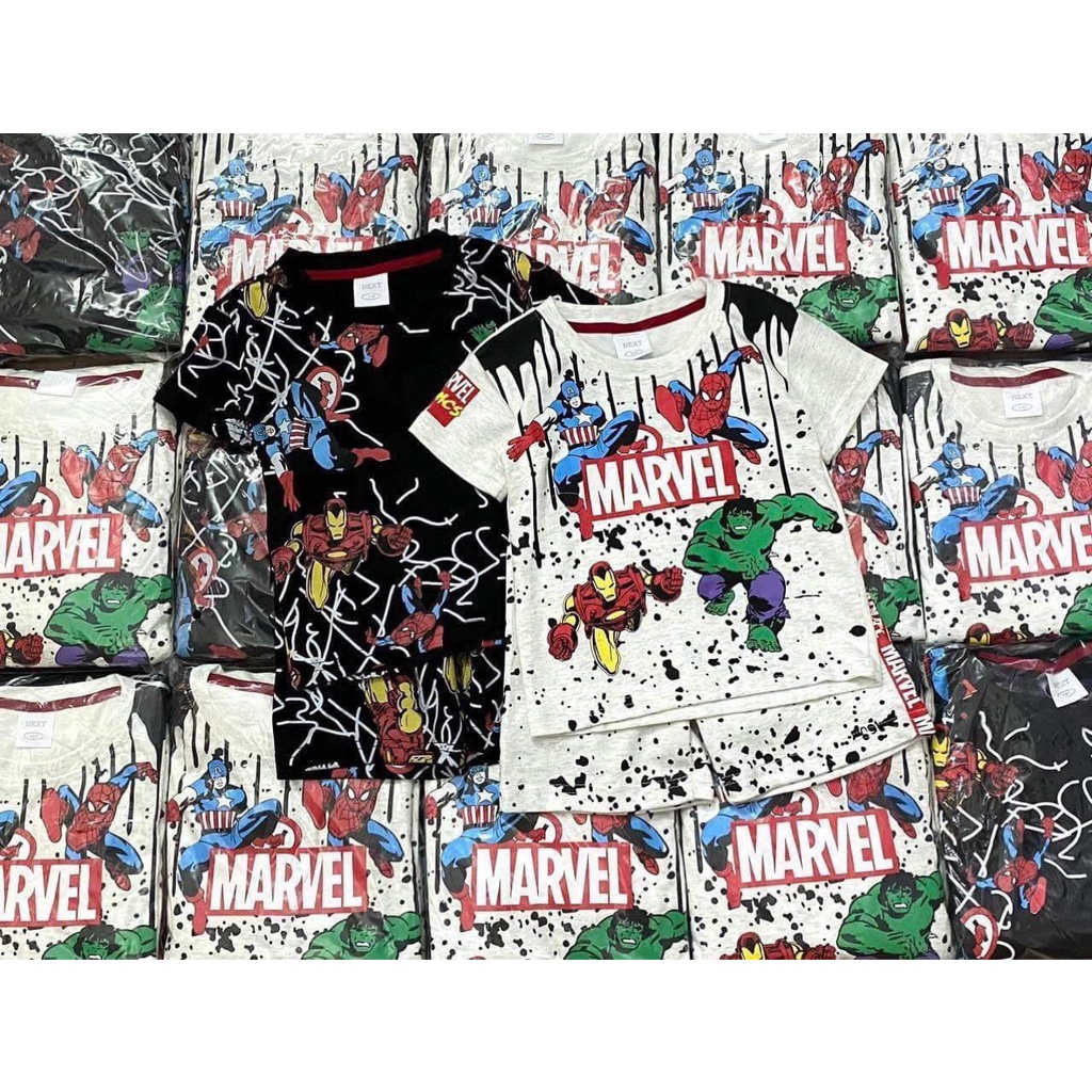 Sét 2 bộ marvel đốm đen vẩy sơn cho bé trai