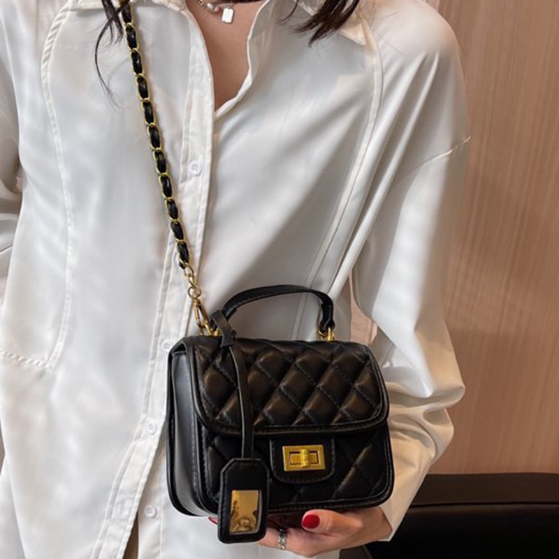 Túi Đeo Chéo Họa Tiết Hình Thoi Dập Nổi Thời Trang Cho Nữ