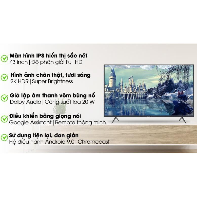 Android Tivi Casper 43 inch 43FG5200- Mới Full Box | BigBuy360 - bigbuy360.vn