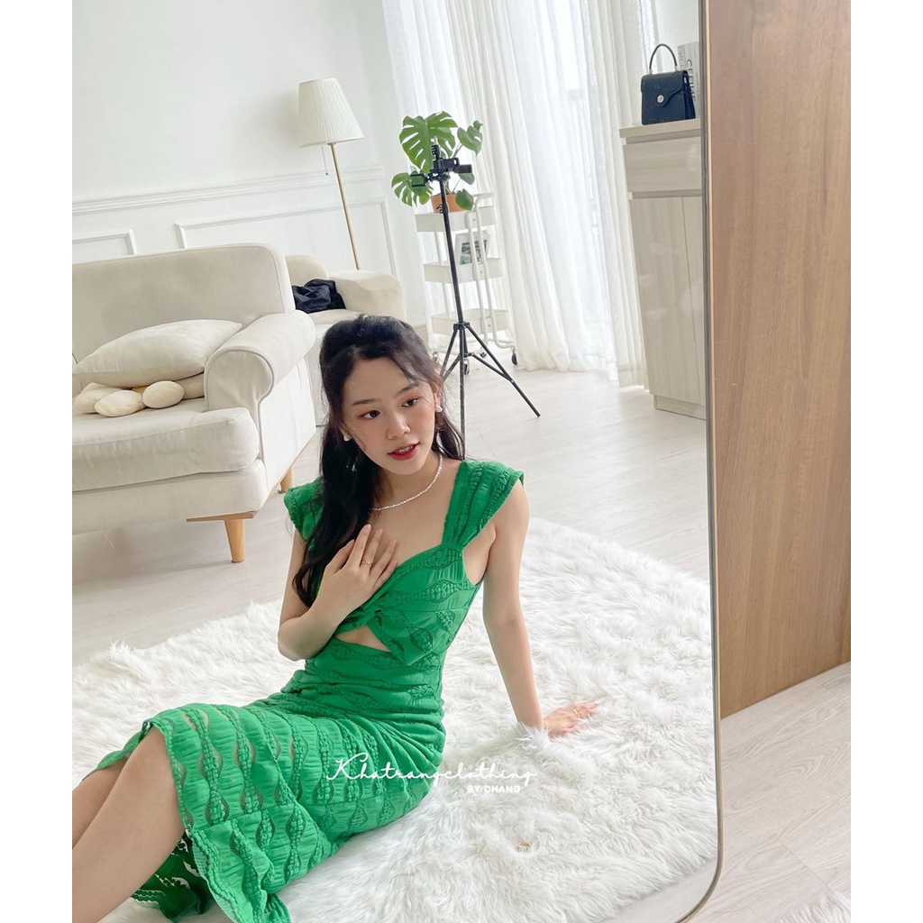 KT83-ĐẦM BODY NƠ CHÉO CUTOUT