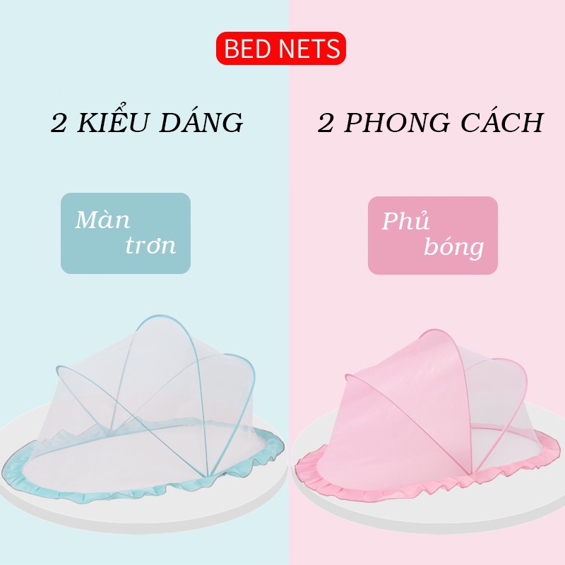 Màn chụp tự bung gấp gọn cho bé - Mùng chụp tự bung gấp gọn chống muỗi di động cho bé sơ sinh em bé ngủ ngon