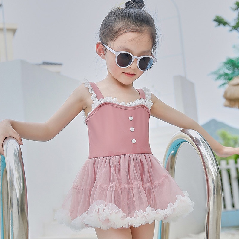Bộ Đồ Bơi Một Mảnh In Hoạt Hình Kiểu Hàn Quốc Thời Trang Mùa Hè Cho Bé Gái 0-12 Tuổi