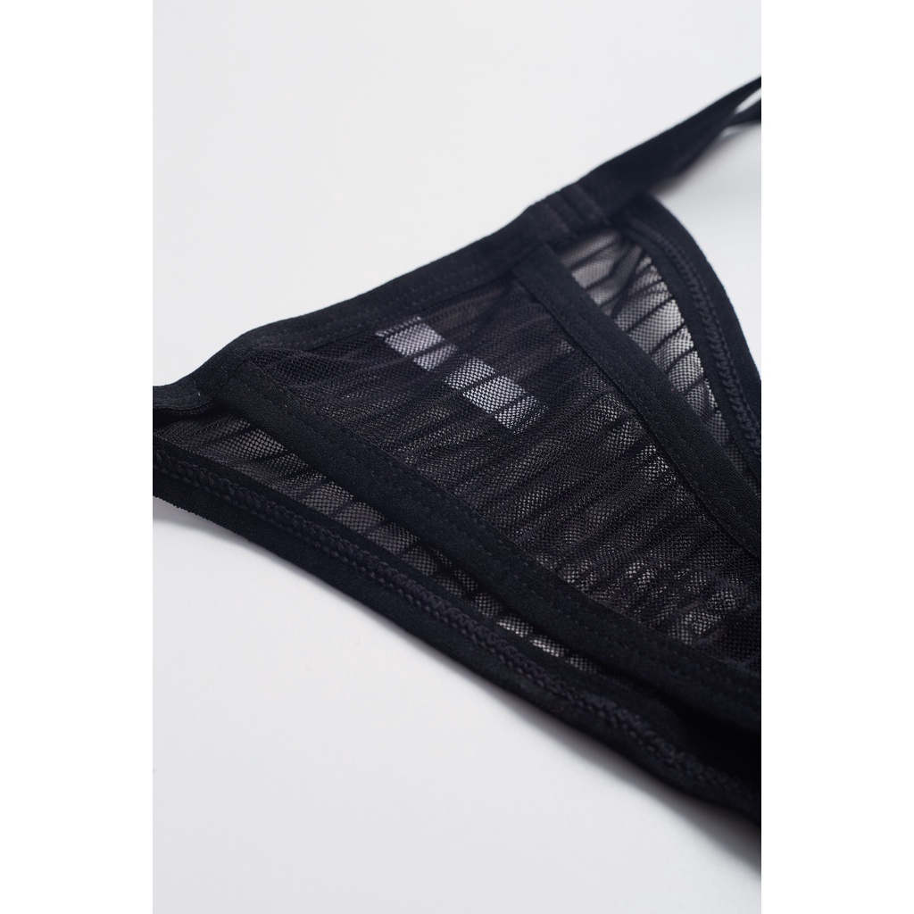 Áo lót Triangle lưới kẻ đen kèm đệm mỏng Lace.thelabel | BigBuy360 - bigbuy360.vn