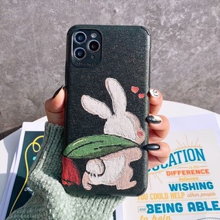 Ốp Lưng Da IMD Couple Rabbit