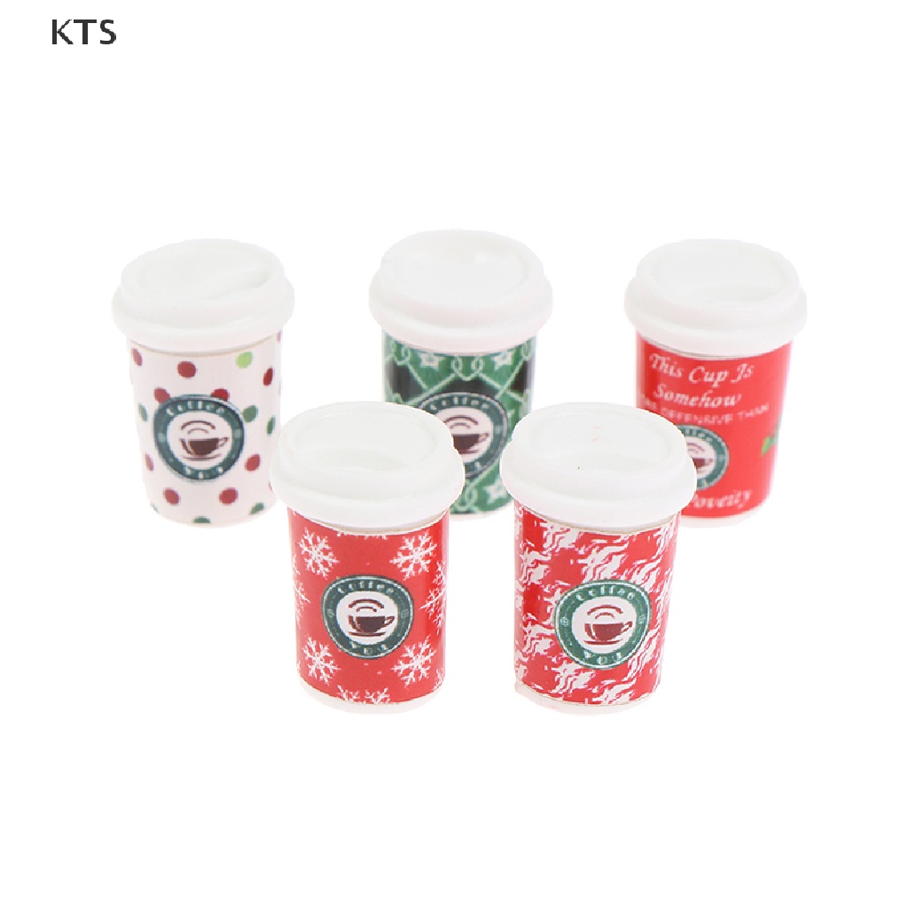 Set 5 Ly Cà Phê Màu Sắc Xinh Xắn Dùng Để Trang Trí Nhà Búp Bê