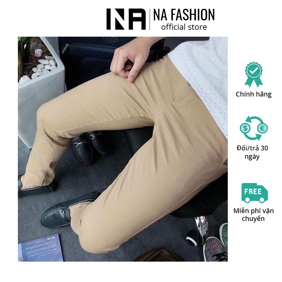 Quần kaki, quần kaki nam, chất liệu kaki mềm mịn, dày dặn, co giãn tốt, mặc cực kỳ thoải mái, dáng côn trẻ trung