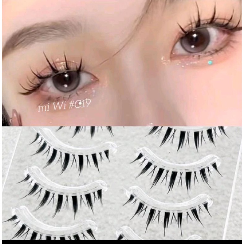 Mi Giả Gân Trong Tự Nhiên Trang Điểm Mắt Phong Cách Mi Anime, Lông Mi mlen diary