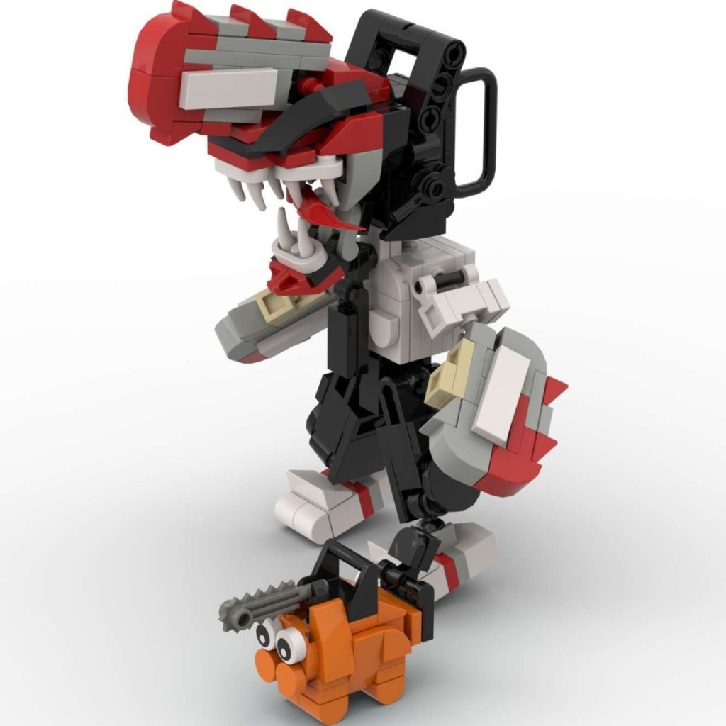Happy Toys  chainsaw man Đồ Chơi Lego Lắp Ráp Tòa Nhà Cưa Xích Người Đàn Ông MOC Cầu Vồng Điện Tử Làm Quà Sinh Nhật Cho Bé Trai Và Bé Gái Devil Bobo Chi