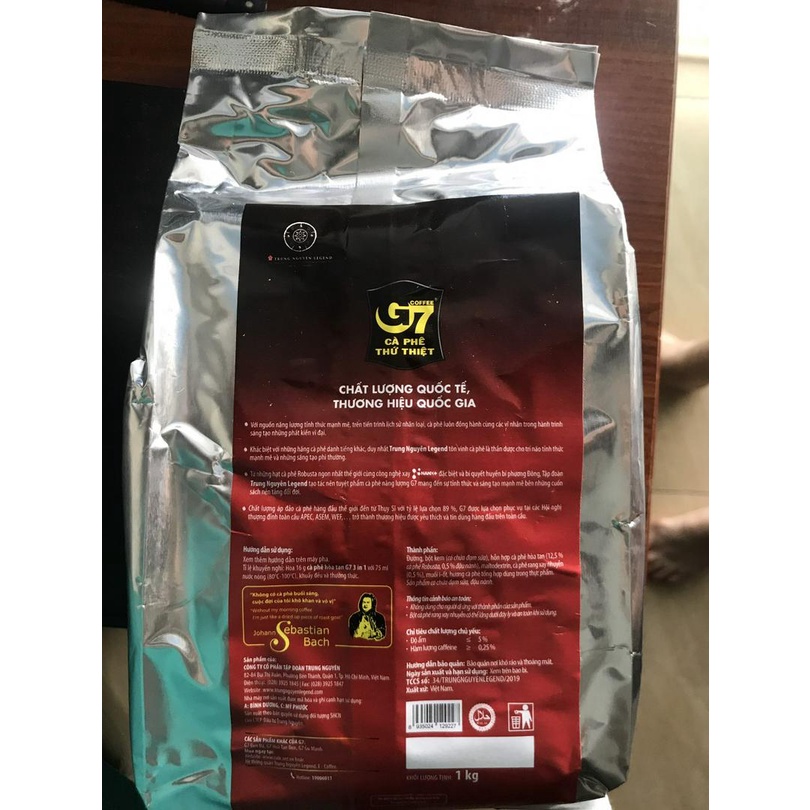 Cà Phê Sữa Hòa Tan G7 3in1 - Bịch 1 kg Trung Nguyên