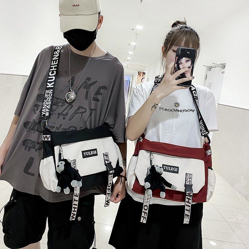 Túi Vải Canvas Đeo Chéo Sức Chứa Lớn Thời Trang Cho Nam