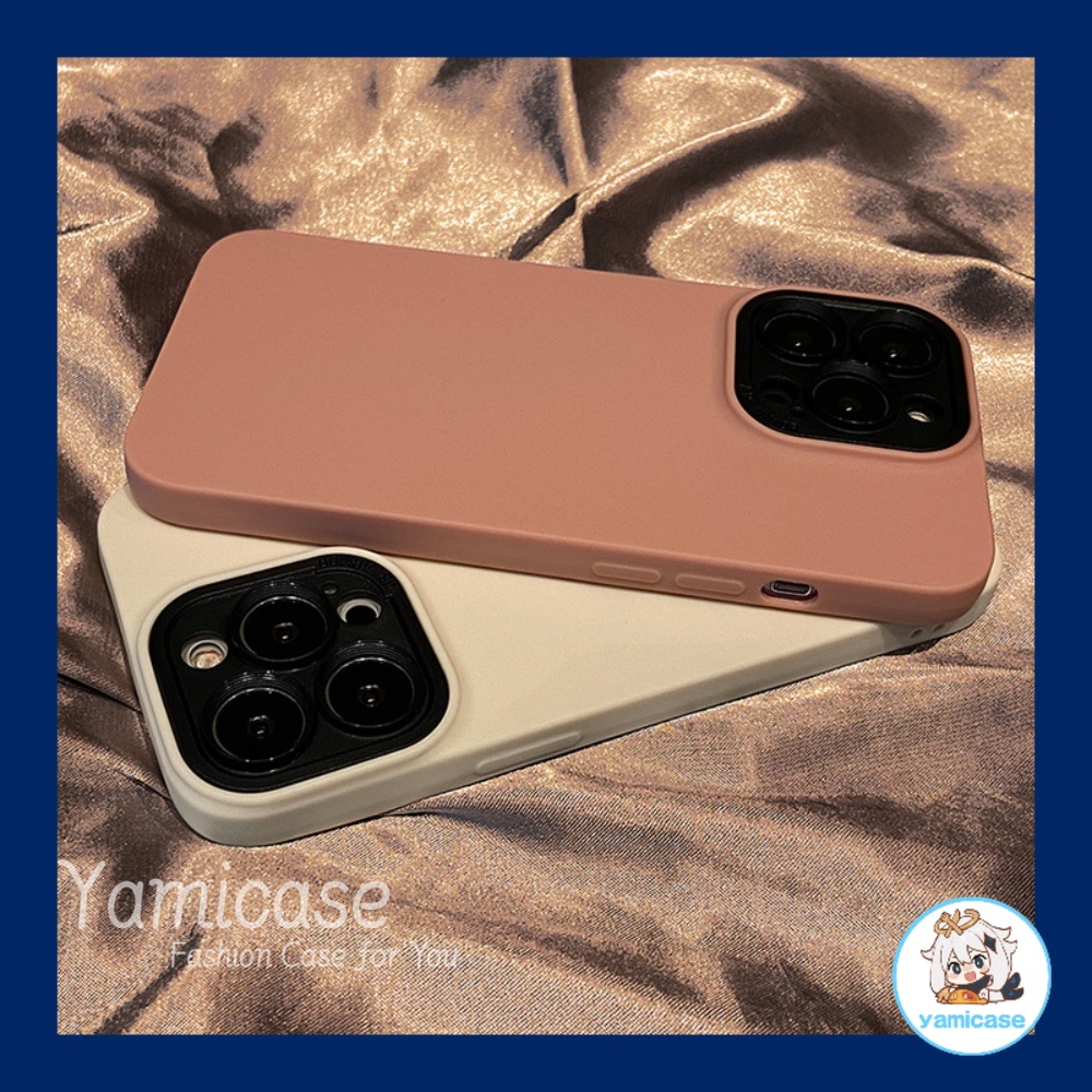 Ốp Điện Thoại TPU Mềm Nhám Màu Đơn Giản Chống Bụi Cho Iphone 11 12 13 14 Pro Max