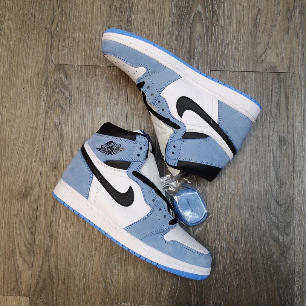 Giày thể thao Air Jordan 1 Xanh Dương cổ cao , giày sneaker jd1 xanh cao cổ nam nữ full box bill