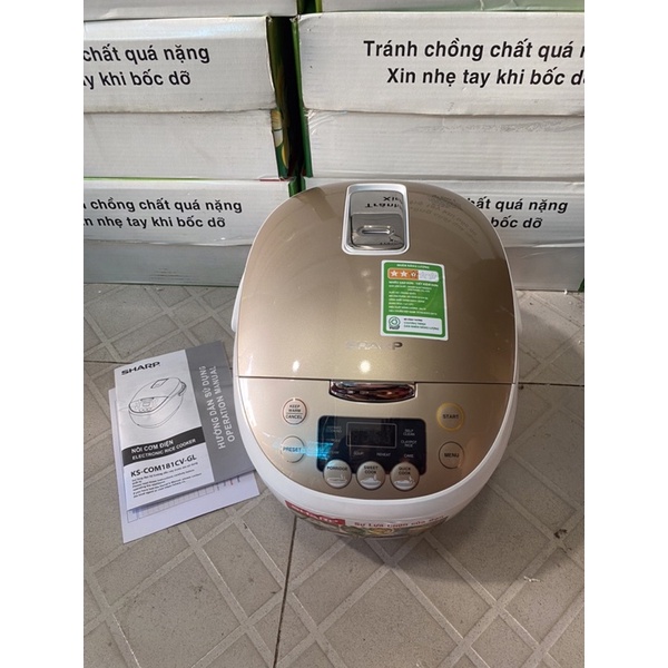 Nồi cơm điện tử SHARP KS-COM181CV-GL 1.8L