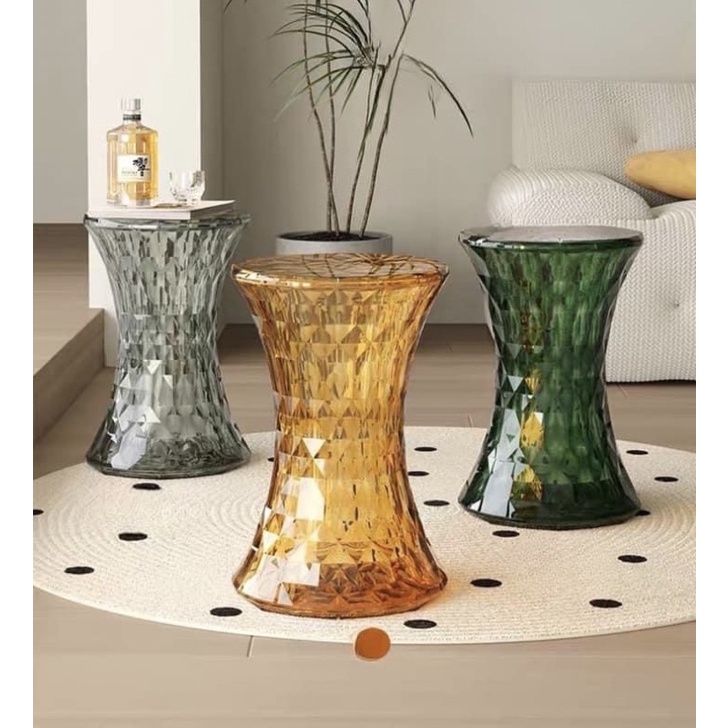 Crystal stool , ghế đẩu acrylic vân pha lê