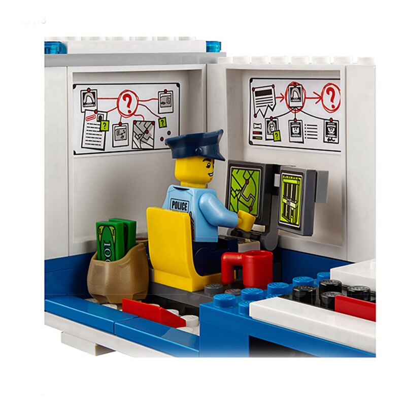 Xếp Hình Cities Urban - Lắp Ráp Xe Chỉ Huy Cảnh Sát Container Di Động 400 Mảnh