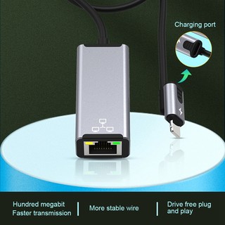 Ethernet Network Adapter 100Mbps RJ45 Network Card  to Network Cable Direct Network Card for iPhone/iPad
