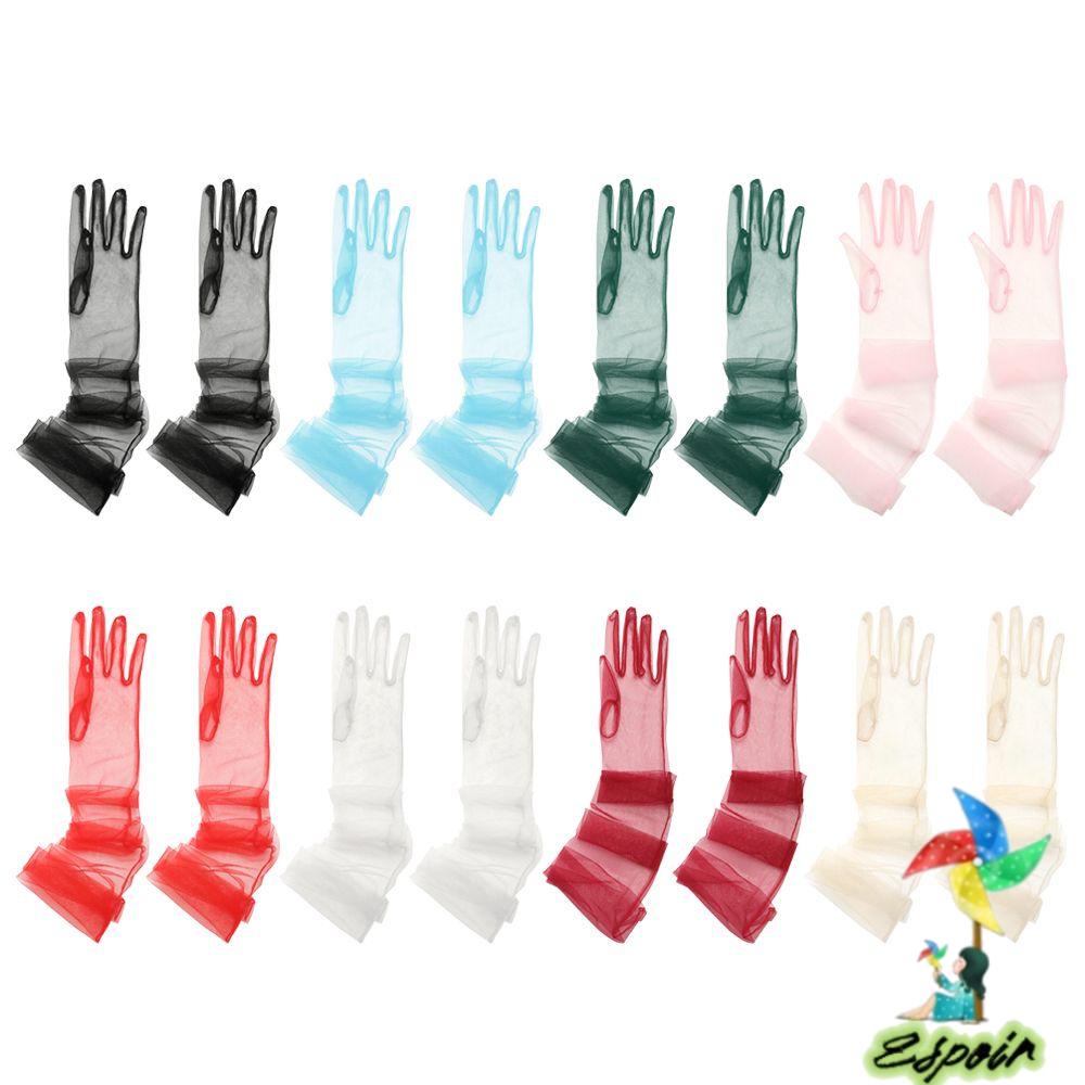 1 Đôi Găng Tay Vải Tuyn Dài Thời Trang Dự Tiệc