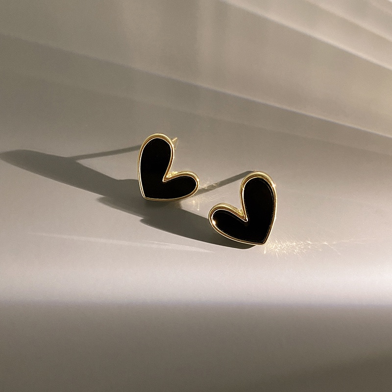 Bông Tai Mạ Bạc 925 Hình Trái Tim Thời Trang Phong Cách Mới 2023