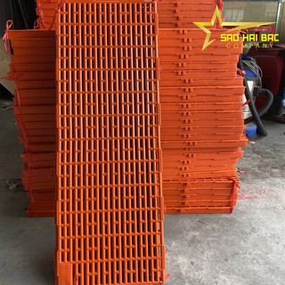 Vỉ nhựa lót sàn, tấm nhựa lót sàn chuồng chó, mèo, lợn, gà  40cm x 110cm (Màu Cam)
